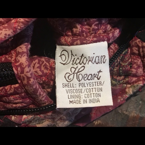 🍒Victorian Heart Quilted Patchwork Purse - Picture 5 of 8